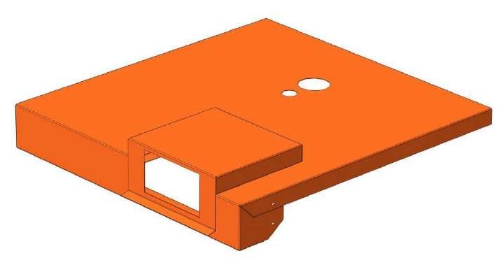 Boiler lid with the controller aperture prepared and the regulator body seated